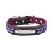 Multi-size Optional Comfortable Leather for All Size Dog Adjustable with Braided Pattern Name Engravable Pet ID Tags Dog Supplies Dog Collar Dog Leads PURPLE S COLLAR