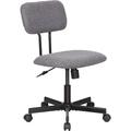 Inbox Zero Low Back Velvet Office Chair w/ Armrest Upholstered in Gray | 30.3 H x 23.6 W x 23.2 D in | Wayfair 0F50047B7C59489691D60C9855D38175