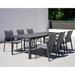 Latitude Run® Cebes Rectangular 6 - Person 87" Long Aluminum Outdoor Dining Set Metal in Gray | 87 W x 39.5 D in | Wayfair