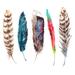 Dakota Fields Bird Feather by Silmairel - Wrapped Canvas Painting Canvas | 12 H x 12 W x 1 D in | Wayfair AA5C7B2A76514515B3BFBA6ADA93B40E