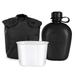 Aibecy 3 Piece Canteen Kit with Aluminum Cup and Cover for Outdoor Camping Hiking Backpacking Survival