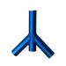 Three Way Camping Tent Tarp Poles Canopy Awning Rod Shelters Stand Replacement Support Aluminum Alloy Bar for Bimodal Tent Hiking Sunshade Blue