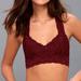 Free People Intimates & Sleepwear | Intimately Free People Floral Lace Maroon Bralette | Color: Pink/Red | Size: Xs