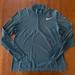 Nike Jackets & Coats | Nike Dri Fit Golf Flex Knit Half-Zip Long Sleeve Shirt Blue Large 1/4 Pullover | Color: Blue/Green | Size: L