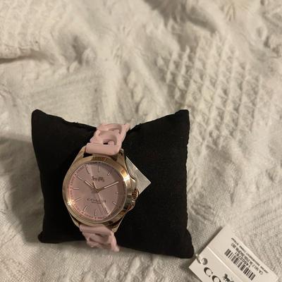 Coach Jewelry | Coach Libby Pink Mineral Crystal Quartz Watch * New Authentic Designer Trend | Color: Pink | Size: Wrist Size 7.6-8”