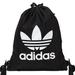 Adidas Bags | Adidas Originals Trefoil Sackpack Unisex With Zippered Pocket Os Black Adjustabl | Color: Black/White | Size: Os