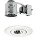 HTYSUPPLY TC44R & 440-WH Combo 4-Inch Low-Voltage TC rated Remodel Recessed Housing with Flush Gimbal Ring Trim White