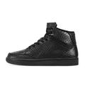 soulsfeng High Top Trainers Men Leather Black Trainers Mens Fashion Sneakers for Women Unisex Running Trainers Hi-Top Jogging Fitness Sports Outdoor Shoes Size 6