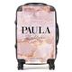 Personalised Suitcase easyJet 45x36x20 Cabin Carry On Hand Luggage Approved for Over 100 Airlines British Airways, Ryanair | Add Your Initials Name (Natural Pink Marble Name, Mini Cabin (44x31x20cm)