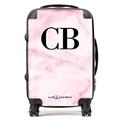 LIVE x MAINTAIN Personalised Suitcase Add Your Initials Name Lightweight TSA Lock 4 Spinner Wheels Hard Case Hold Luggage (Cotton Candy Black Initials, Medium (68cm - 80 L))