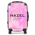 LIVE x MAINTAIN Personalised Suitcase Add Your Initials Name Lightweight TSA Lock 4 Spinner Wheels Hard Case Hold Luggage (Cosmic Pink, Medium (68cm - 80 L))