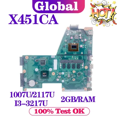 Carte mère X451C pour ASUS X451CA F451C A451C X451CAP CPU 1007U/2117U/I3-3217U 0 go/2GB-RAM