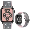 Bracelet en silicone et cuir pour Apple Watch bracelet pour femme bracelet pour iWatch Series 8 7