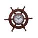 Deluxe Class Ship Wheel Clock - 12" x 2" x 12"