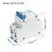 Miniature Circuit Breaker Low Voltage AC 25A 400V 2 Pole DZ47-63 C25 - White, Blue