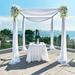 Wedding Arch Drapes White Sheer Backdrop Curtain Chiffon Fabric Drapery Table Runner Sheer Voile Scarf Draping Panels for Wedding Archway Ceremony Curtain Valance Party Decoration