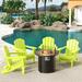 Beachcrest Home™ Shawnna Plastic Folding Adirondack Chair w/ Outdoor Table Plastic in Green | Wayfair 54BB8D14F00A4E87B88768B66076039C