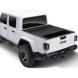 Rugged Ridge by RealTruck Armis Retractable Bed Cover for Gladiator JT | Textured Black | 13550.36 | Compatible with 2020-2024 Jeep Gladiator JT w/o Factory Rail System