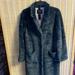 Anthropologie Jackets & Coats | Faux Fur Pea Coat | Color: Blue | Size: S