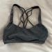 Lululemon Athletica Intimates & Sleepwear | Lululemon Grey Cross Back Sports Bra | Color: Black/Gray | Size: 2