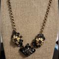 J. Crew Jewelry | J.Crew Crystal Vintage Crystal Statement Necklace | Color: Black/Gold | Size: Os