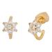 Kate Spade Jewelry | Kate Spade Crystal Clear Myosotis Flower Huggies Hoop Earrings | Color: Gold | Size: Os