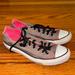 Converse Shoes | Converse Grey And Pink Low Top Lace Up Sneakers - Women’s Size 8 | Color: Gray/Pink | Size: 8