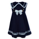 Bonnie Jean Girls Nautical Sailor Dress - navy 4t (Toddler)