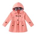 Sodopo Toddler Kids Baby Girl s Hooded Trench Coat Baby Toddler Boys Windbreaker Jacket Detachable Hooded Uniform Coat for Kids Lightweight Jackets