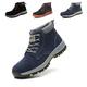 Safety Boots Womens Mens Safety Shoes with Steel Toe Cap Non-Slip Water Resistant Comfortable Work Boots Blue Size 3.5 EU 36