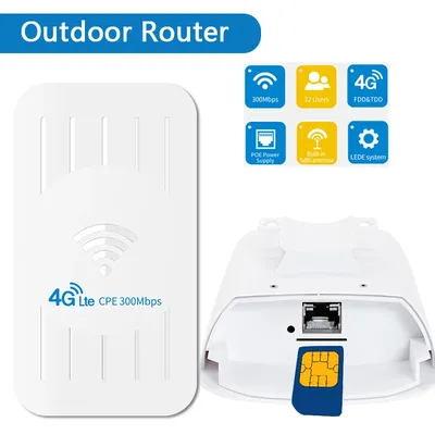 EATPOW-Routeur WiFi 4G étanche pour l'extérieur extension de WiFi 300Mbps avec carte EpiCard