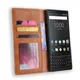 Étui à rabat en cuir mince pour Blackberry Key 2 portefeuille rétro porte-cartes livre