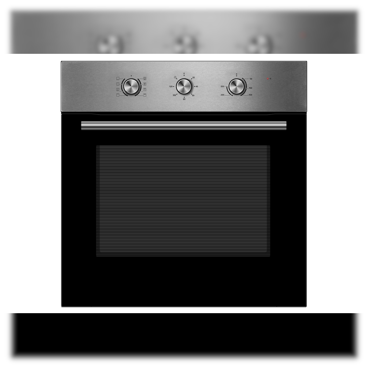 Midea Einbau-Backofen 65M80M1IX, Edelstahö 70 Liter, 8 Funktionen, Heißluft und Easy clean Innenraum Image