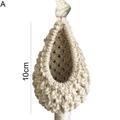 Sunjoy Tech Jute Hanging Basket Small Wall Planter Teardrop Hanging Baskets for Plants Flowers Herb Succulent Wall Decor for in/Outdoor Fence Planter