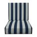 RSH DÃ©cor Indoor Outdoor Foam Deep Seating Chair Cushion Set 23â€� x 26â€� x 5â€� Seat and 23â€� x 21â€� x 3 Back Royal Cobalt Blue & White Stripe