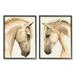 Stupell Industries Stoic Farm Horse Portrait Graphic Art Black Framed Art Print Wall Art Set of 2 Design by Grace Popp