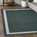 Playa Rug Machine Washable Area Rug With Non Slip Backing - Stain Resistant - Eco Friendly - Family and Pet Friendly - Everest Geometric Modern Bordered Green&Creme Design 8 x10