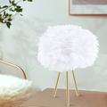 LED Feather Lamp Multipurpose Swan Feather Table Lamp Bedroom Nightstand Light Bedside Desk Light White Nightstand Lamp for Living Room Bedroom Birthday