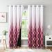 Skearow 1-Piece Floral Blackout Window Curtain Thermal Insulated Window Drape Grommet Room Darkening Curtain For Living Room Bedroom Rose Red W:39 xL:59