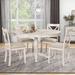 Extendable Dining Table Set, 5 Piece Solid Wood Kitchen Table Set