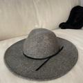 Free People Accessories | Free People 100% Wool Wide Brim Hat | Color: Black/Gray | Size: Os