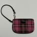 Coach Bags | Coach Vintage Wallet Wristlet, 100% Wool With Leather Strap - Pink & Black Plaid | Color: Black/Pink | Size: 6”W X 4h”