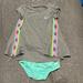 Nike Matching Sets | Infant Nike Dri-Fit Swing Dress Top With Panties Size 3 Months | Color: Gray/Green | Size: 3mb