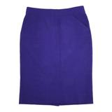 J. Crew Skirts | J.Crew The Pencil Skirt Size 4 Womens Solid Royal Blue Purple Career Casual S | Color: Blue/Purple | Size: 4