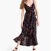 J. Crew Dresses | J Crew Dark Navy Floral Chiffon Sundress Size 4 Beautiful Feminine Euc Lined | Color: Blue/Cream | Size: 4