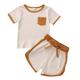 QIPOPIQ Girls Clothes Clearance Toddler Baby Summer Round Neck Short Sleeve T-shirt Casual Shorts Clothes Set