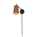 Maxim 10096 Scout 32 Tall Led Wall Sconce - Weathered Wood / Tan Leather