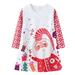 QIPOPIQ Girls Clothes Clearance Toddler Baby Kids Girls Christmas Dress Party Princess Dress Print Clothes