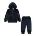 Kids Boys Girls Autumn Winter Outfit Long Sleeve Hoodie Sweatshirt Tops Casual Long Pants Set Toddler Baby Solid Color Sports Suit Children s Golden Velvet Two-Piece Tracksuit Set 8-13 Years