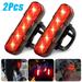 2pcs USB Rechargeable LED Bike Tail Light EEEkit Bright Bike Tail Lights Rear Bike Back Lights for Night Riding Bicycle Taillights with 4 Light Mode Options for Adults Kids (2 USB Cables Included)